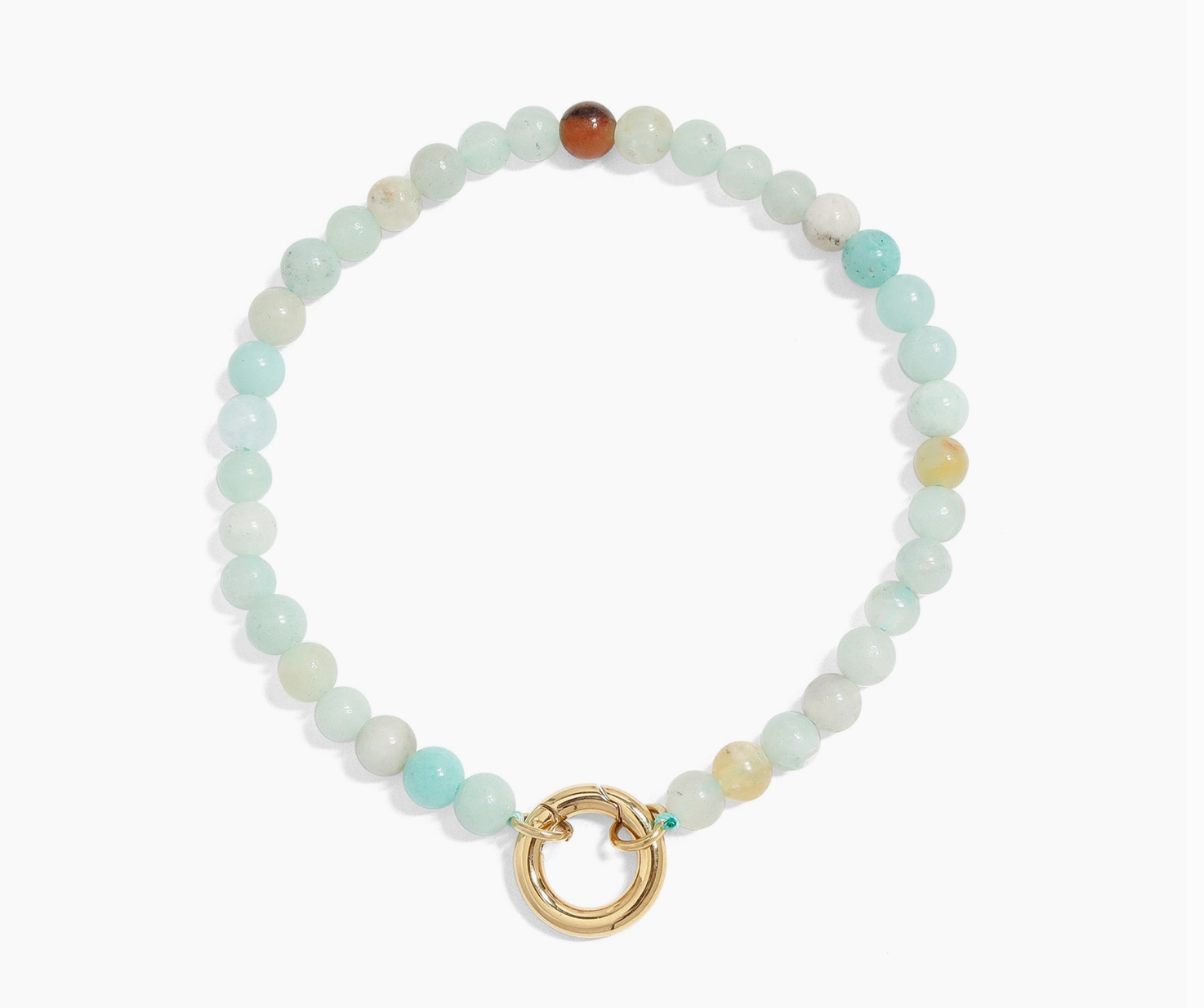 Amazonite Stone Charm Keeper Bracelet